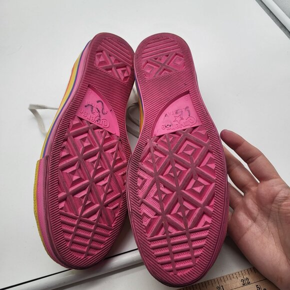 Converse Womens CTAS Lift Ox Pink Tan Rainbow Platform Sneakers Shoes Sz US 10 - Picture 8 of 9